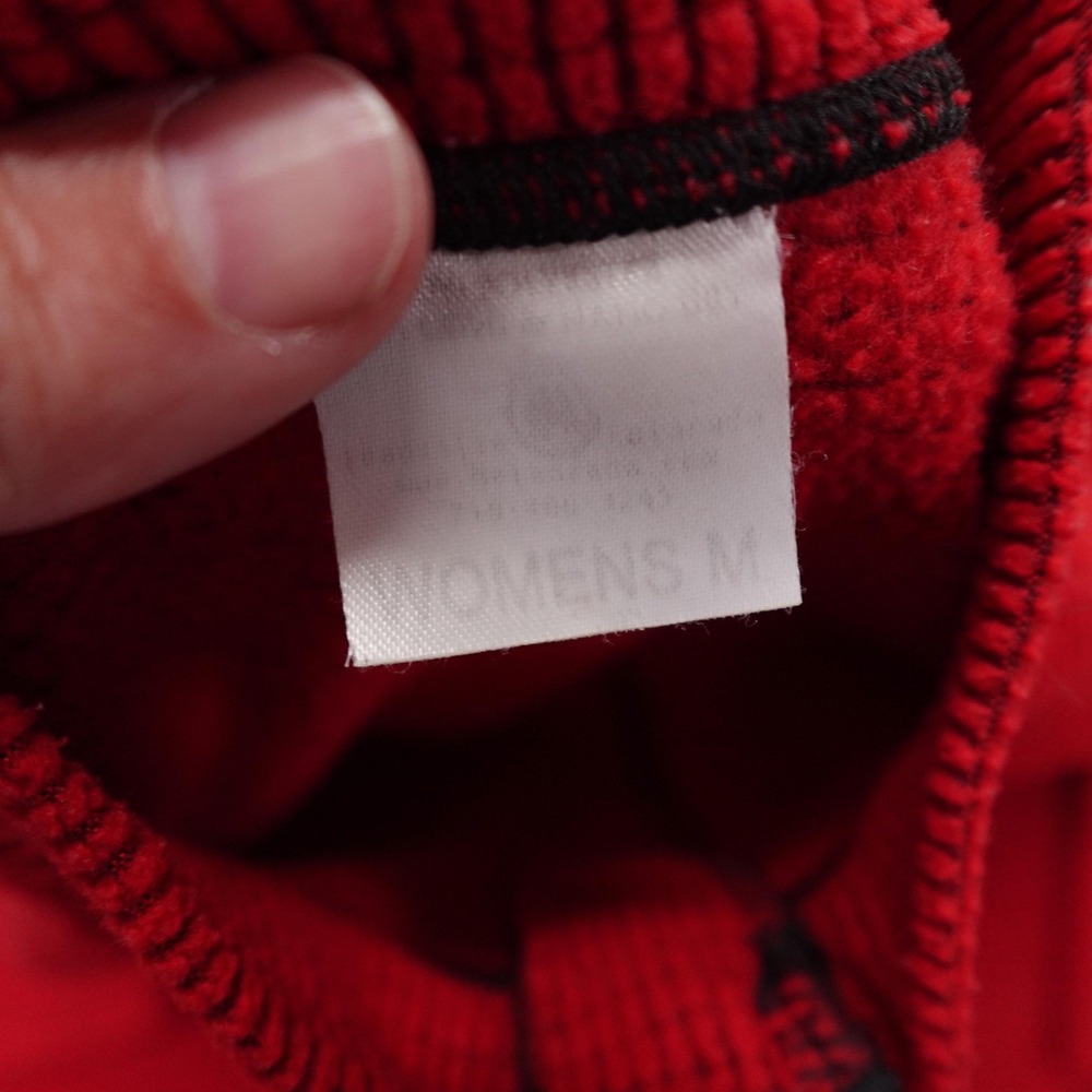 Melanzana Pullover Womens Medium Red Grid Fleece 1/4 Zip Mock Neck Thermal Top - Picture 4 of 7